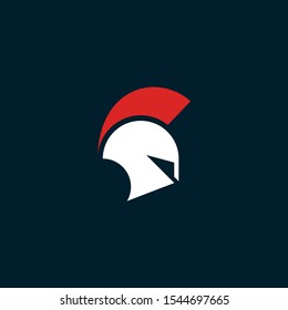 Spartan logo design template , Helmet logotype design concept ,Vector illustration