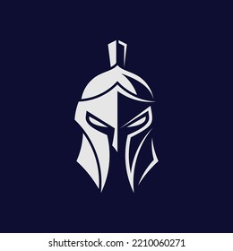 Spartan logo design template ,Helmet logo design concept ,Vector illustration