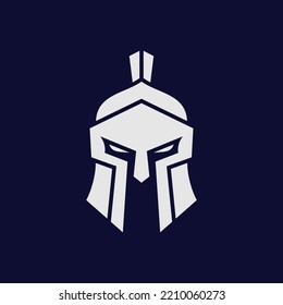 Spartan logo design template ,Helmet logo design concept ,Vector illustration