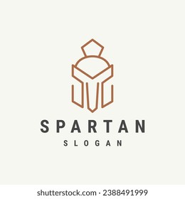 Spartan logo design template ,Helmet logo design concept 