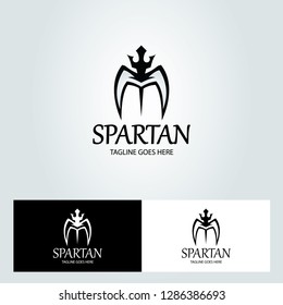 Spartan logo design template. Vector illustration