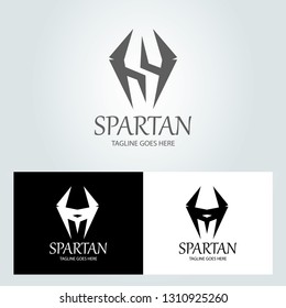 Spartan logo design template. Vector illustration