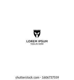 Spartan logo design template. Vector illustration