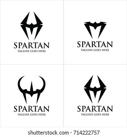 Spartan logo design template. Vector illustration