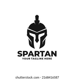 Spartan logo design vector. Spartan helmet logo