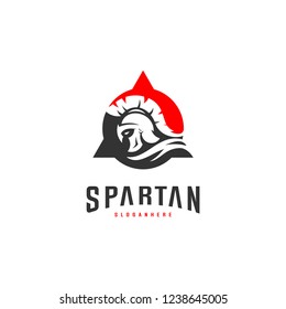 Spartan Logo design vector illustration . Spartan Helmet Logo template. Modern professional logo set for a sport team