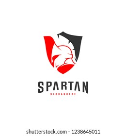 Spartan Logo design vector illustration . Spartan Helmet Logo template. Modern professional logo set for a sport team