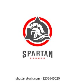 Spartan Logo design vector illustration . Spartan Helmet Logo template. Modern professional logo set for a sport team