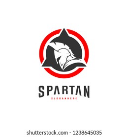 Spartan Logo design vector illustration . Spartan Helmet Logo template. Modern professional logo set for a sport team
