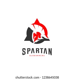 Spartan Logo design vector illustration . Spartan Helmet Logo template. Modern professional logo set for a sport team
