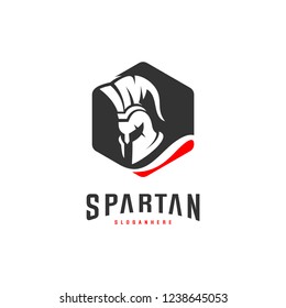 Spartan Logo design vector illustration . Spartan Helmet Logo template. Modern professional logo set for a sport team