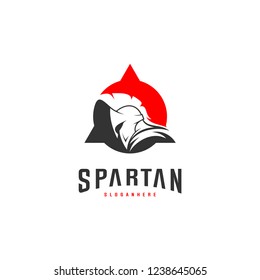Spartan Logo design vector illustration . Spartan Helmet Logo template. Modern professional logo set for a sport team