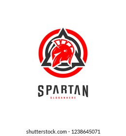 Spartan Logo design vector illustration . Spartan Helmet Logo template. Modern professional logo set for a sport team