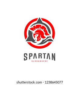 Spartan Logo design vector illustration . Spartan Helmet Logo template. Modern professional logo set for a sport team