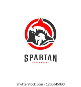 Spartan Logo design vector illustration . Spartan Helmet Logo template. Modern professional logo set for a sport team