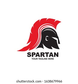 Spartan Logo design vector illustration . Spartan Helmet Logo template. Modern professional logo for a sport team.
