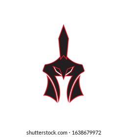 Spartan Logo design vector illustration . Spartan Helmet Logo template. Modern professional logo for a sport team.
