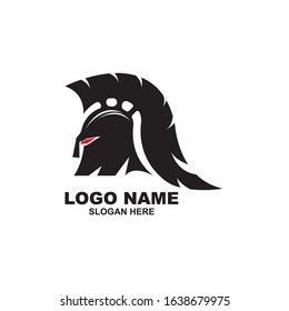Spartan Logo design vector illustration . Spartan Helmet Logo template. Modern professional logo for a sport team.
