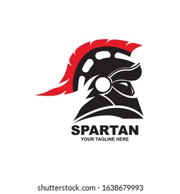 Spartan Logo design vector illustration . Spartan Helmet Logo template. Modern professional logo for a sport team.
