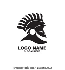 Spartan Logo design vector illustration . Spartan Helmet Logo template. Modern professional logo for a sport team.
