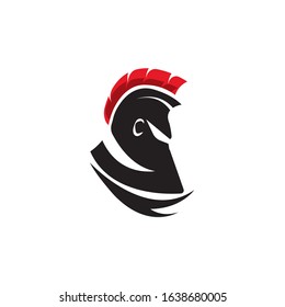 Spartan Logo design vector illustration . Spartan Helmet Logo template. Modern professional logo for a sport team.
