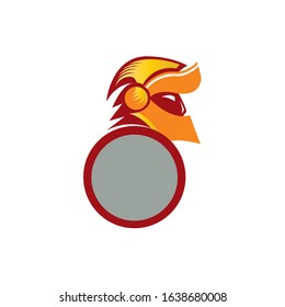 Spartan Logo design vector illustration . Spartan Helmet Logo template. Modern professional logo for a sport team.
