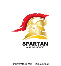 Spartan Logo design vector illustration . Spartan Helmet Logo template. Modern professional logo for a sport team.
