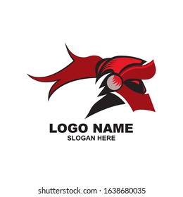 Spartan Logo design vector illustration . Spartan Helmet Logo template. Modern professional logo for a sport team.
