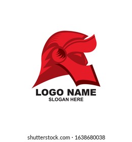Spartan Logo design vector illustration . Spartan Helmet Logo template. Modern professional logo for a sport team.
