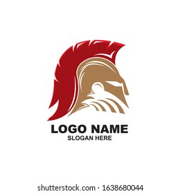Spartan Logo design vector illustration . Spartan Helmet Logo template. Modern professional logo for a sport team.
