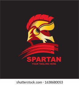 Spartan Logo design vector illustration . Spartan Helmet Logo template. Modern professional logo for a sport team.
