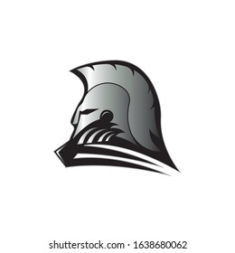 Spartan Logo design vector illustration . Spartan Helmet Logo template. Modern professional logo for a sport team.
