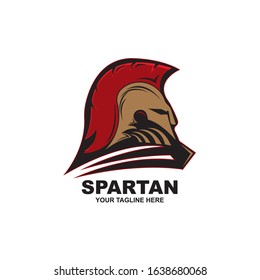 Spartan Logo design vector illustration . Spartan Helmet Logo template. Modern professional logo for a sport team.
