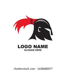 Spartan Logo design vector illustration . Spartan Helmet Logo template. Modern professional logo for a sport team.
