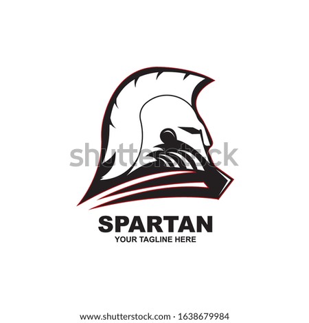 Spartan Logo design vector illustration . Spartan Helmet Logo template. Modern professional logo for a sport team.
