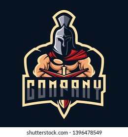 spartan logo design vector sport emblem
