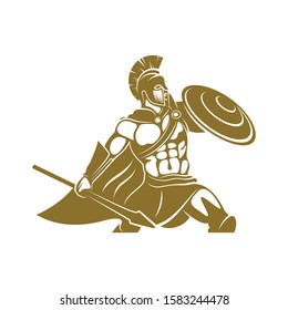 Spartan Logo Design Vector Template,  Spartan Helmet Logo Concept, Emblem, Concept Design, Creative Symbol, Icon