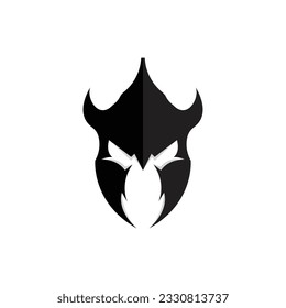 Spartan Logo Design, Vector VIking Guardian Fighter, Simple Greek Warrior Helmet