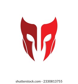 Spartan Logo Design, Vector VIking Guardian Fighter, Simple Greek Warrior Helmet