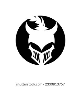 Spartan Logo Design, Vector VIking Guardian Fighter, Simple Greek Warrior Helmet