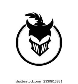 Spartan Logo Design, Vector VIking Guardian Fighter, Simple Greek Warrior Helmet
