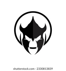 Spartan Logo Design, Vector VIking Guardian Fighter, Simple Greek Warrior Helmet