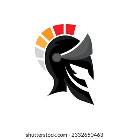 Spartan Logo Design, Vector VIking Guardian Fighter, Simple Greek Warrior Helmet