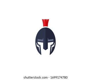 Spartan logo helmet vector icon 