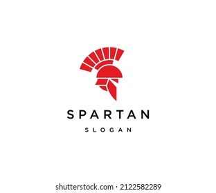 Plantilla de diseño de iconos de logotipo espartano