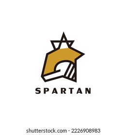 Spartan logo icon design template flat vector