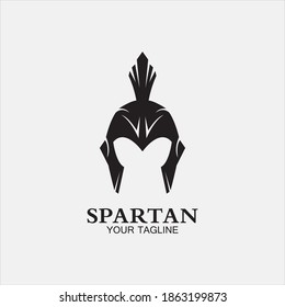 diseño de iconos de logo espartano vectorial