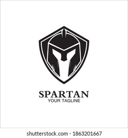 diseño de iconos de logo espartano vectorial