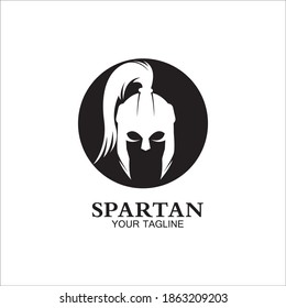 diseño de iconos de logo espartano vectorial