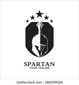 diseño de iconos de logo espartano vectorial